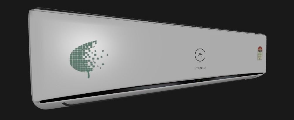 Godrej Air conditioner Low-poly 3D model_3