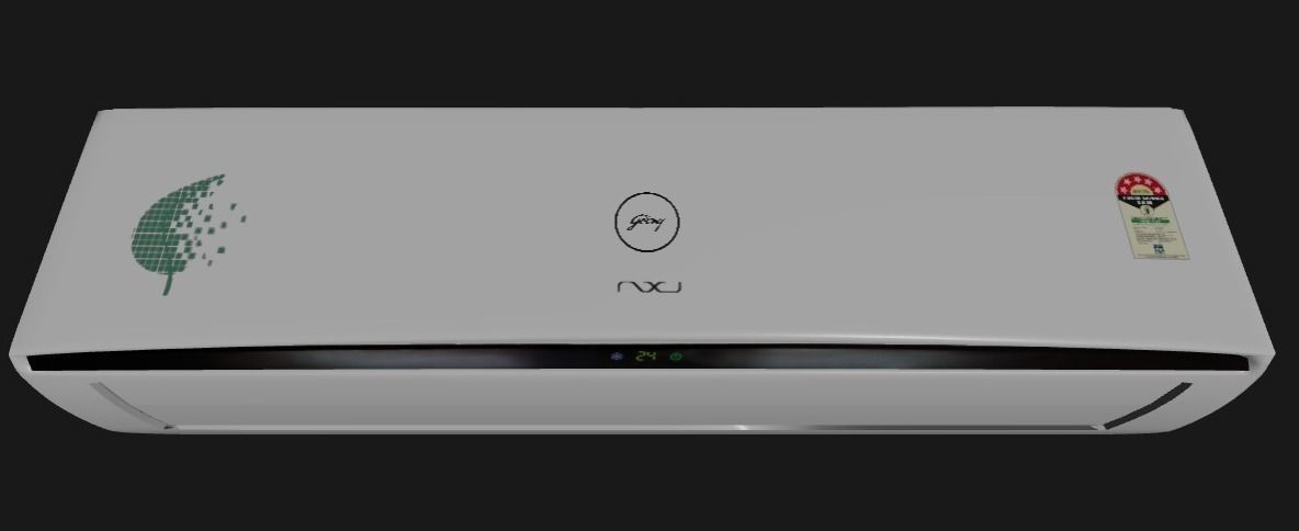 Godrej Air conditioner Low-poly 3D model_1