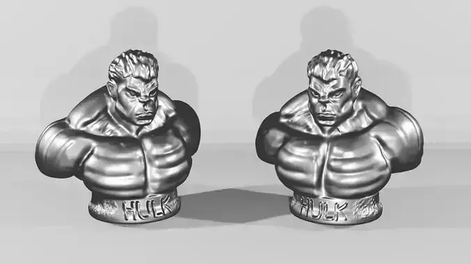 Hulk Bust 3D Printable - Fan Art Marvel Superhero Figure