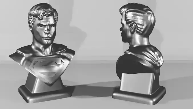 Superman Bust 3D Printable - Fan Art Man of Steel Figure