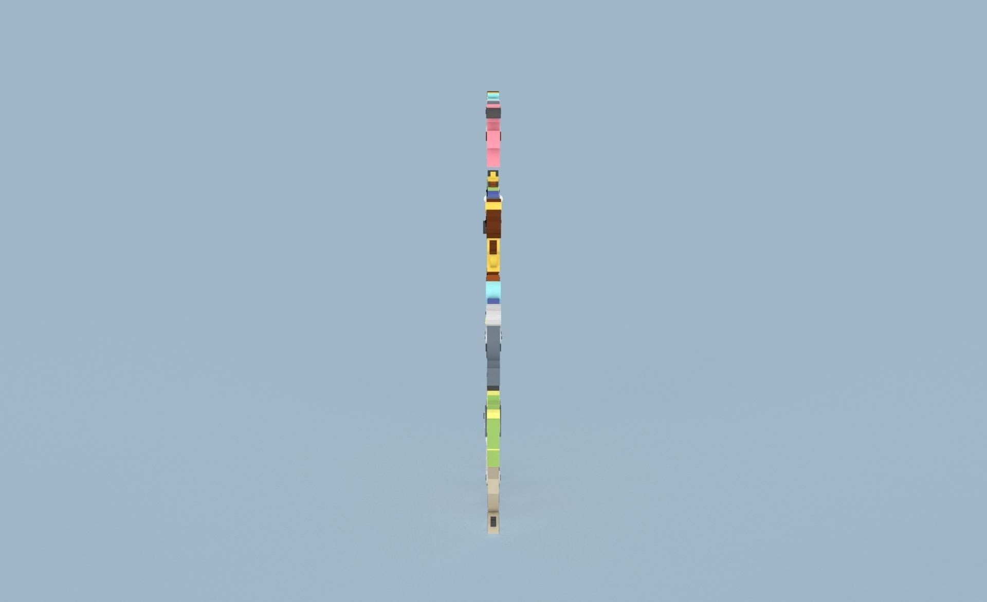 Cartoon Animal Alphabet v023 Low-poly 3D model_4