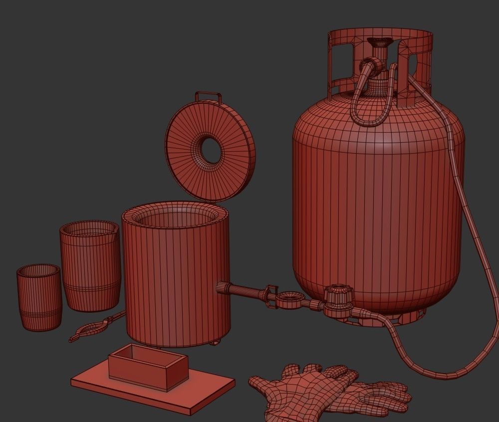 Propane Melting Furnace Kits Low-poly 3D model_18