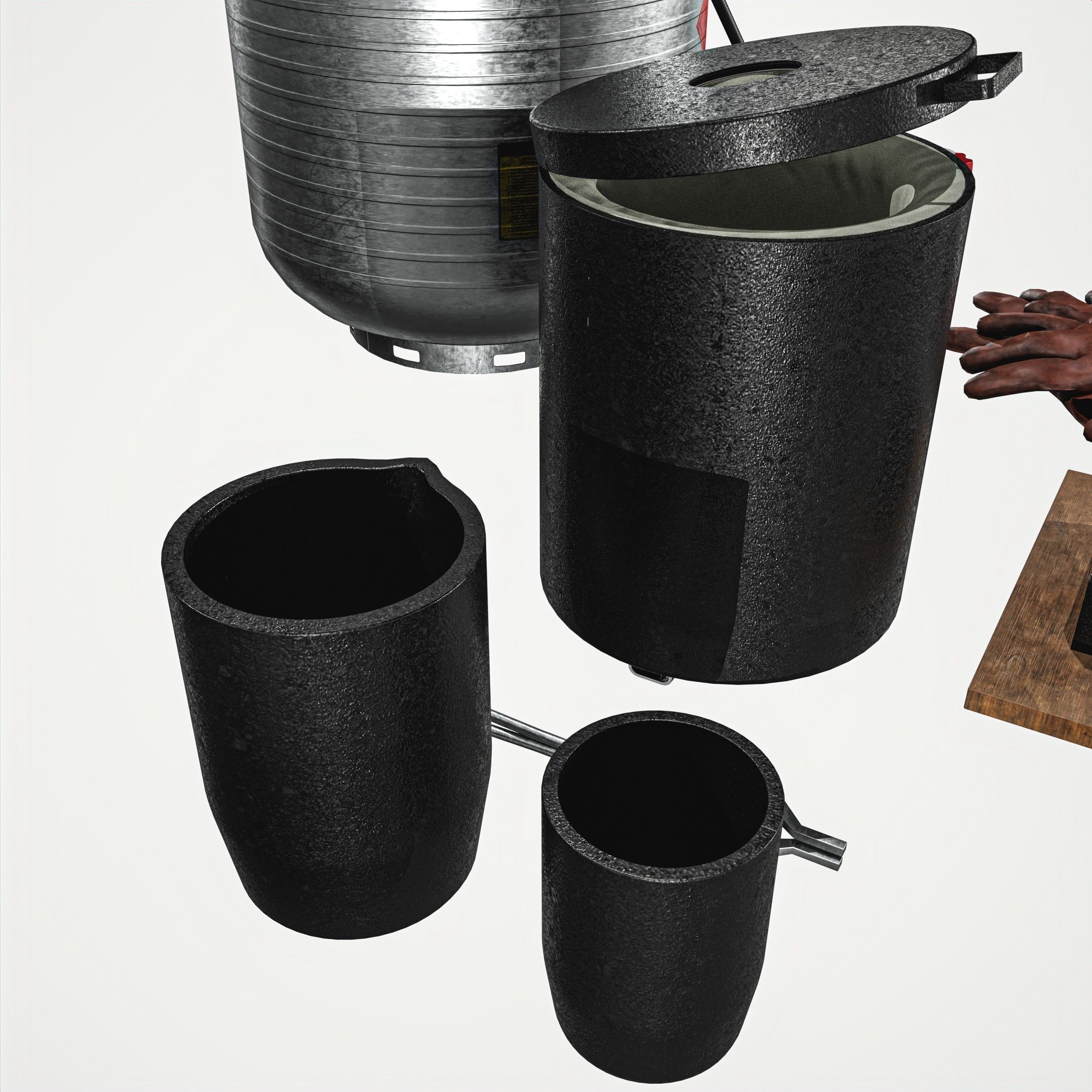 Propane Melting Furnace Kits Low-poly 3D model_13