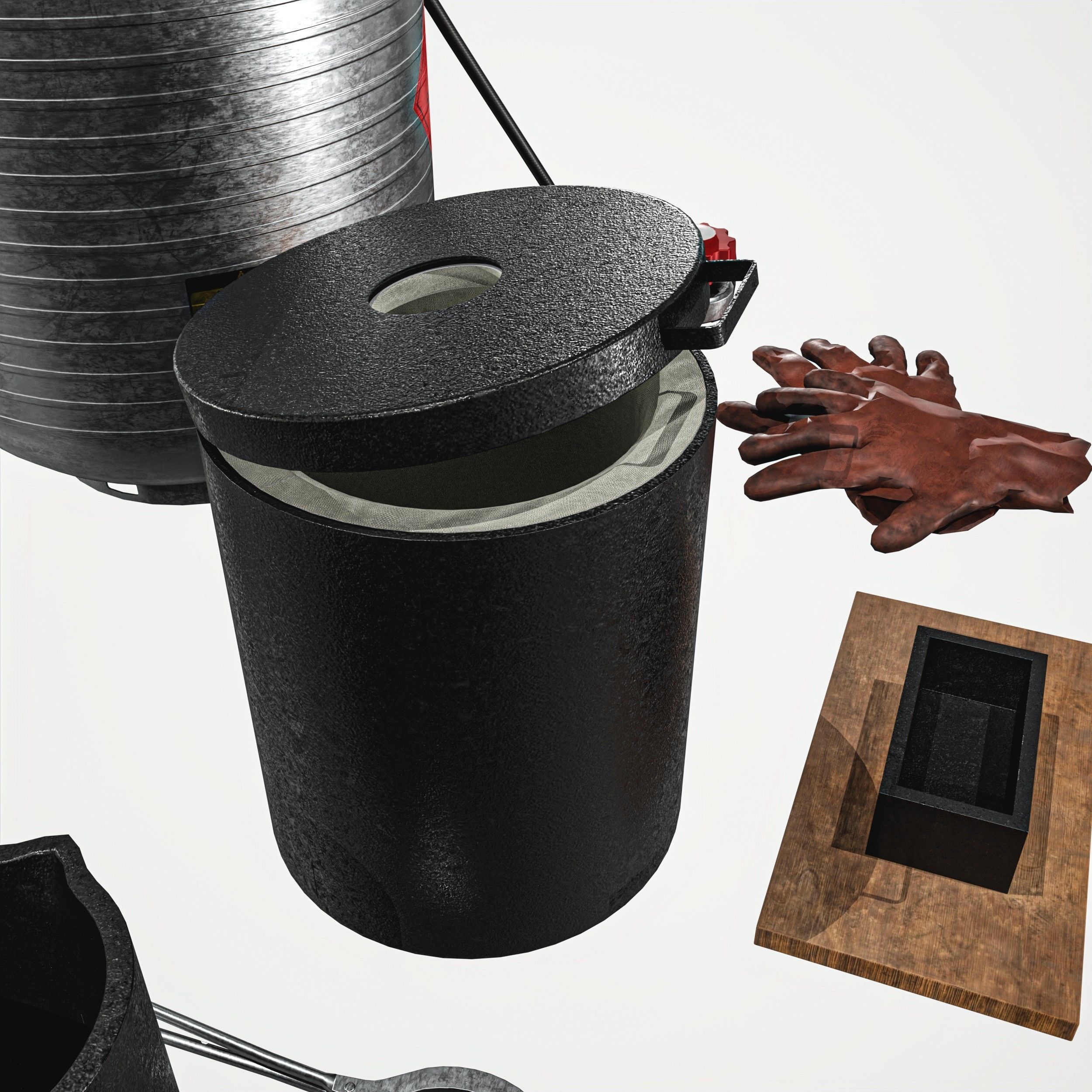 Propane Melting Furnace Kits Low-poly 3D model_11