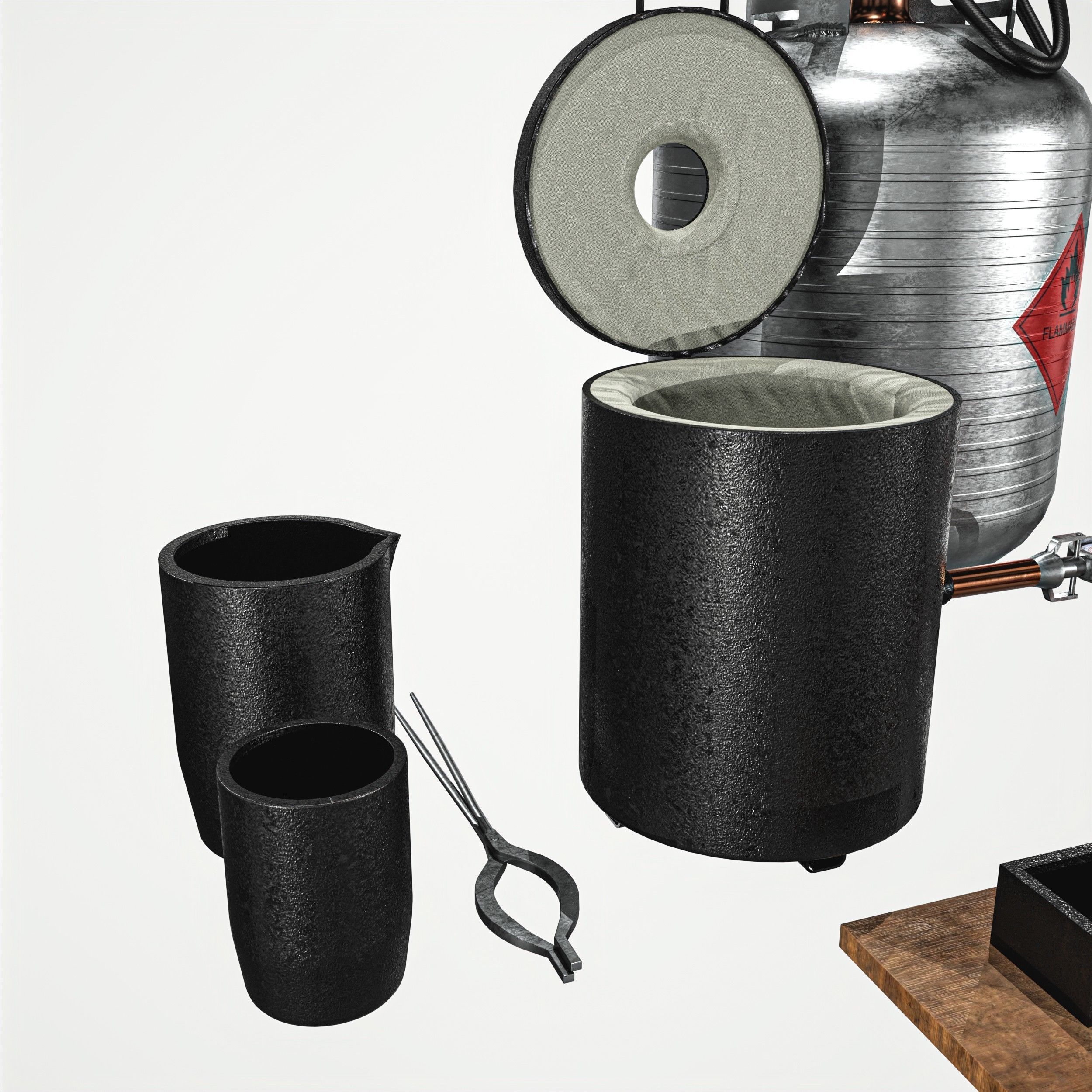 Propane Melting Furnace Kits Low-poly 3D model_7