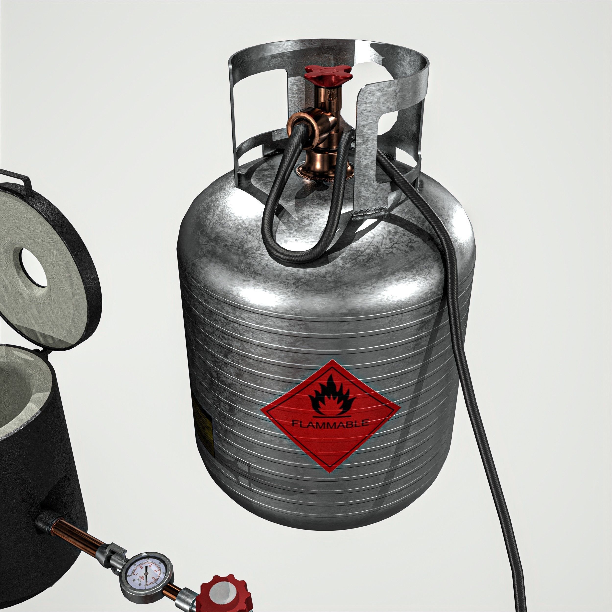 Propane Melting Furnace Kits Low-poly 3D model_6