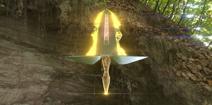 Two Hand Sword Low-poly 3D model