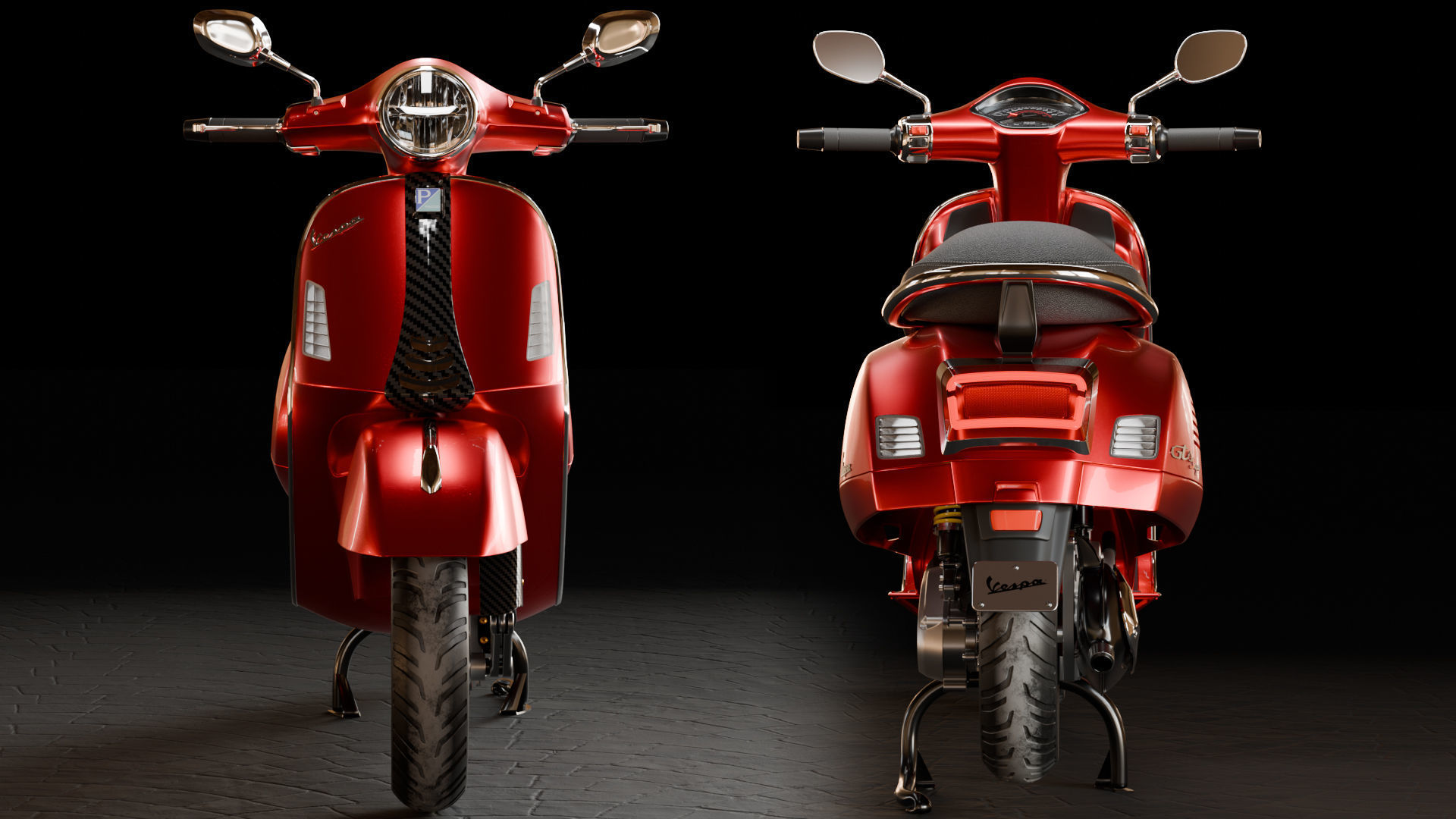 Vespa GTS 300 3D model_16