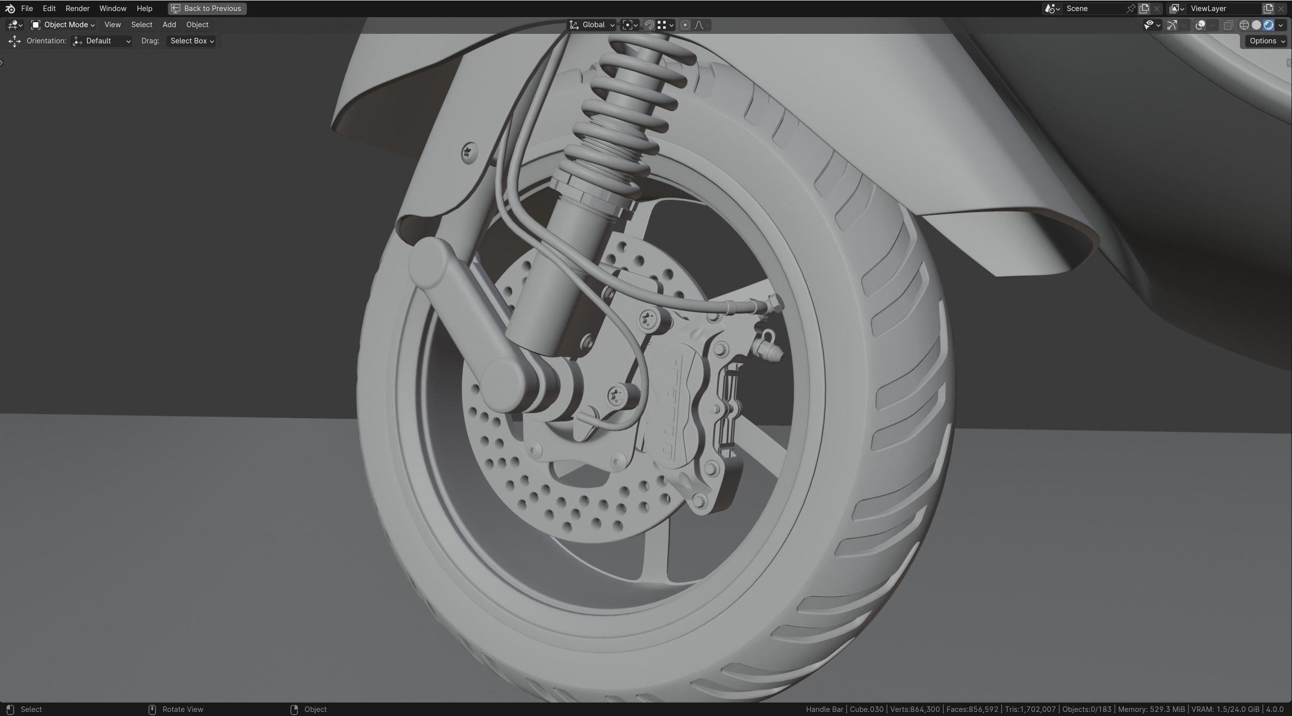 Vespa GTS 300 3D model_9