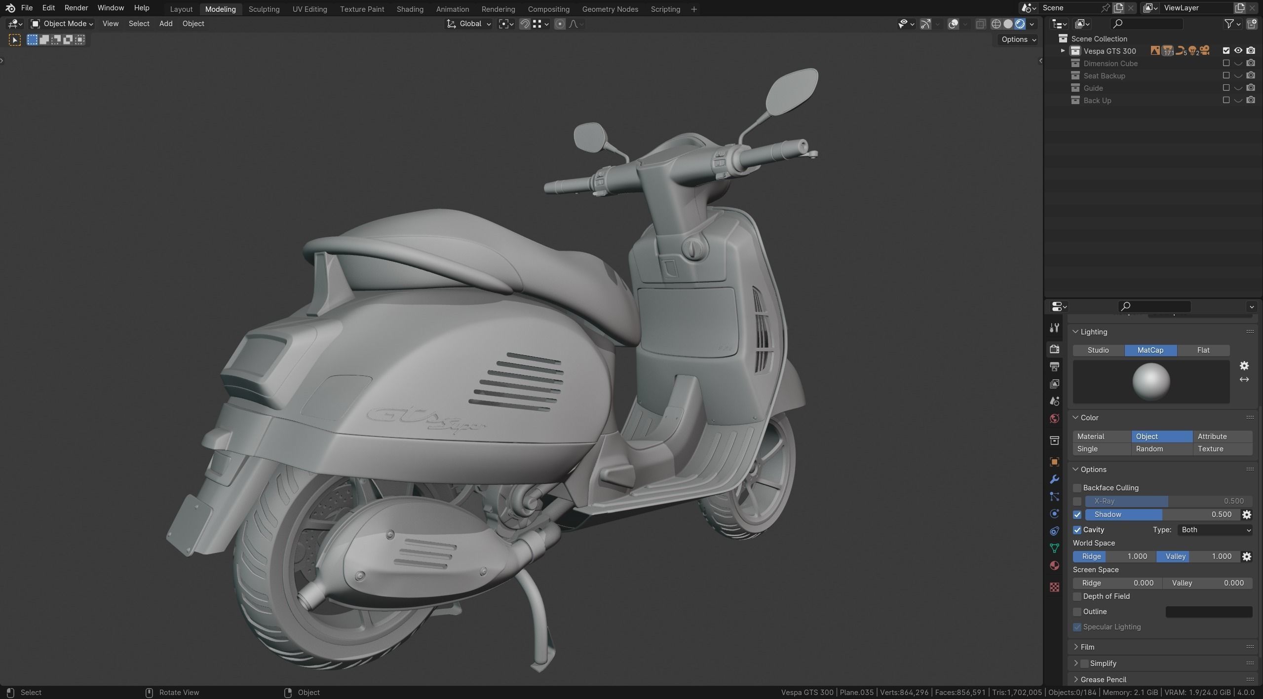 Vespa GTS 300 3D model_7
