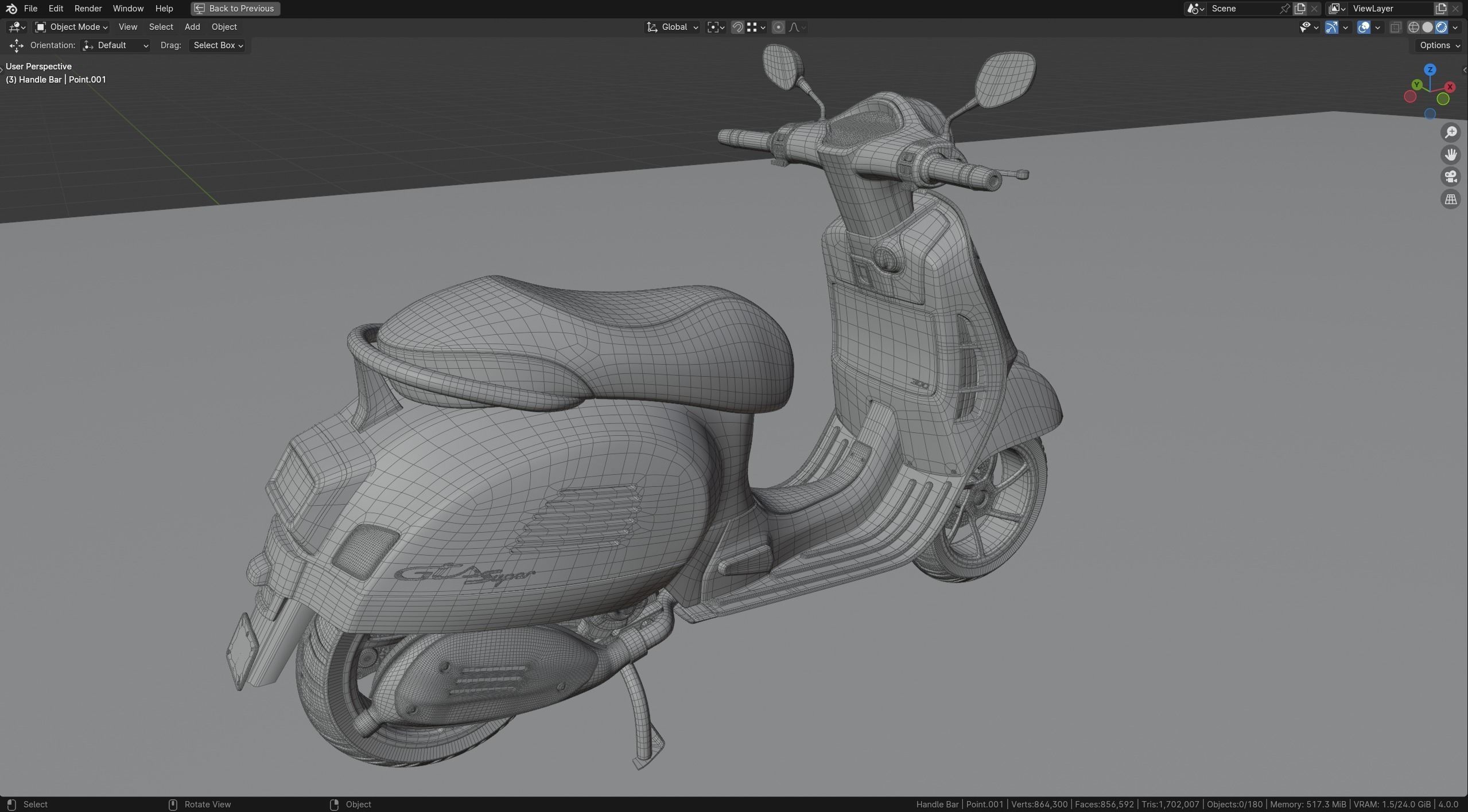 Vespa GTS 300 3D model_13