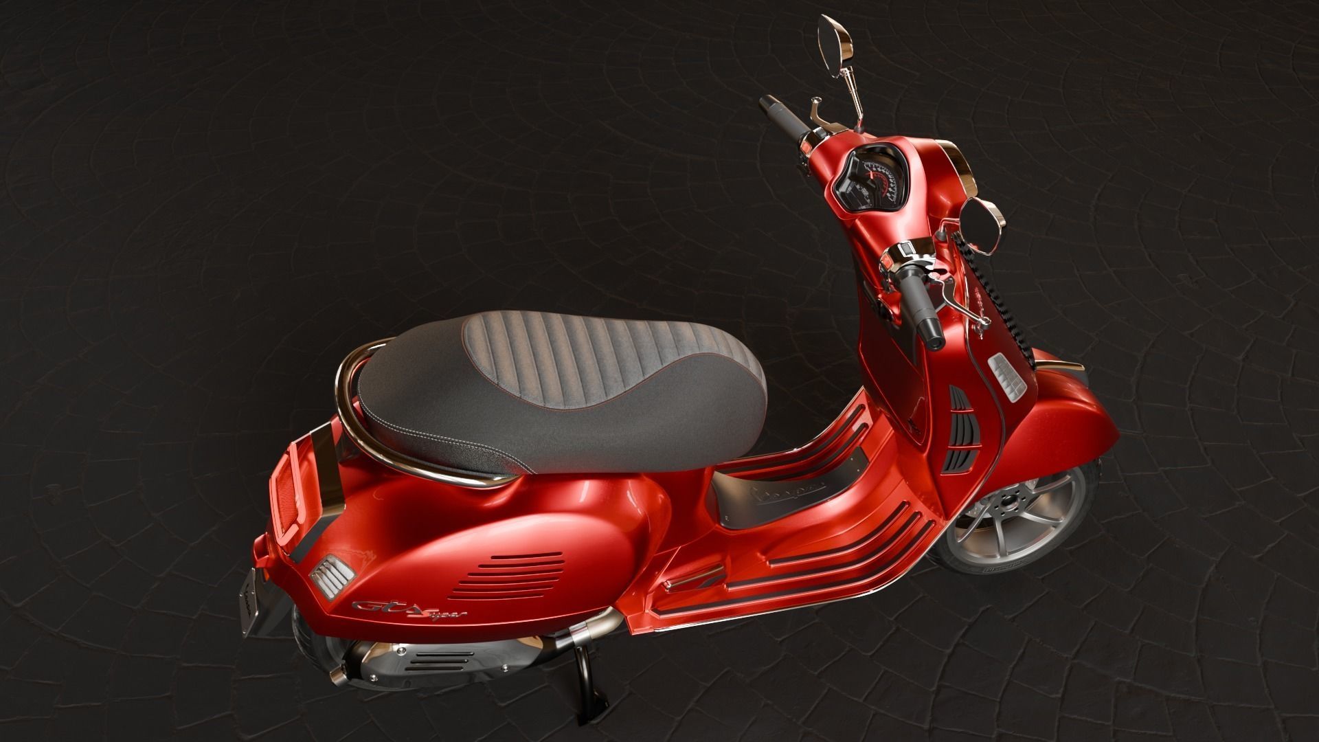 Vespa GTS 300 3D model_2