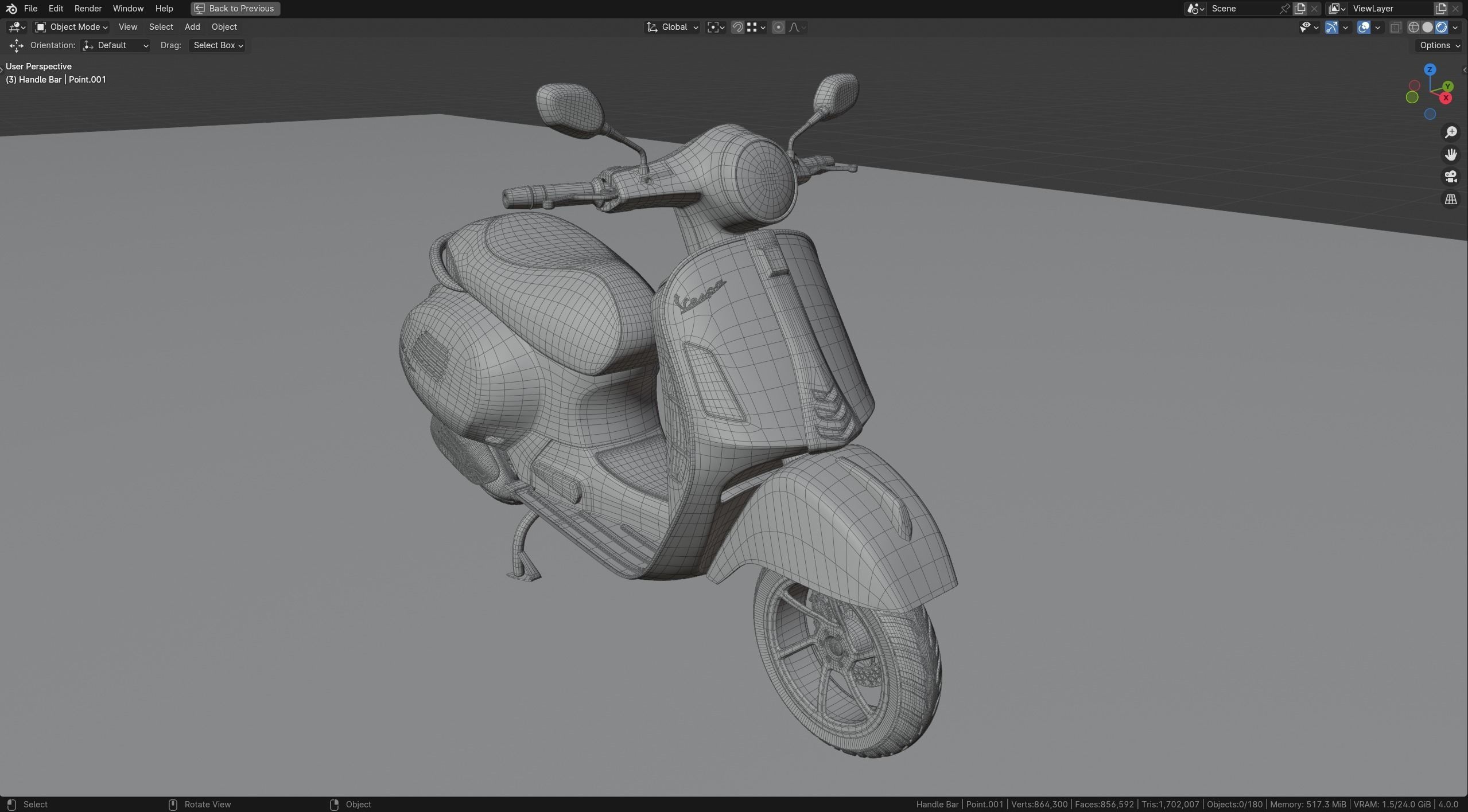 Vespa GTS 300 3D model_14