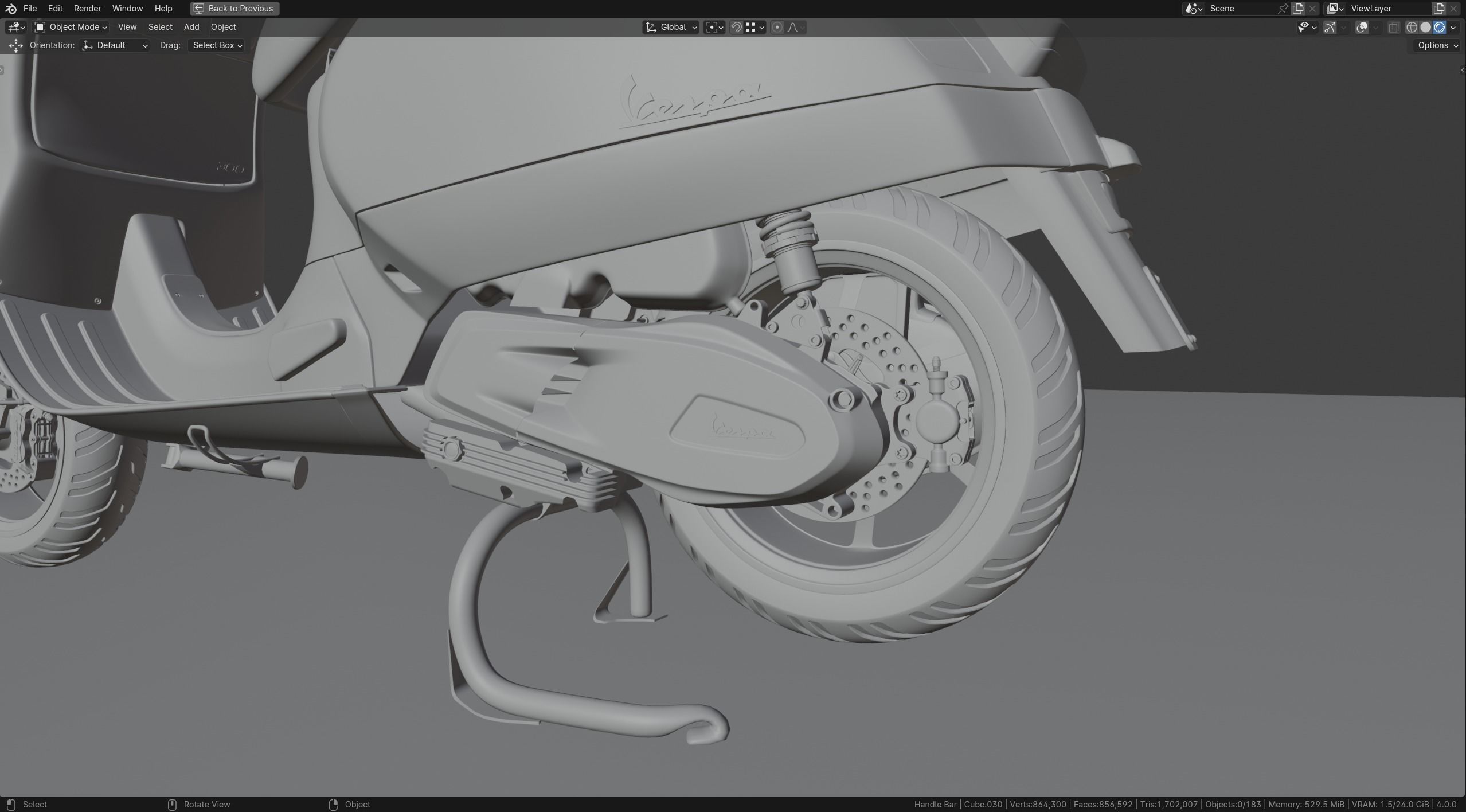 Vespa GTS 300 3D model_10