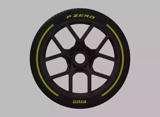 Miniature Enkei YX-5 Rim and Tire - 3D Print - No Textures