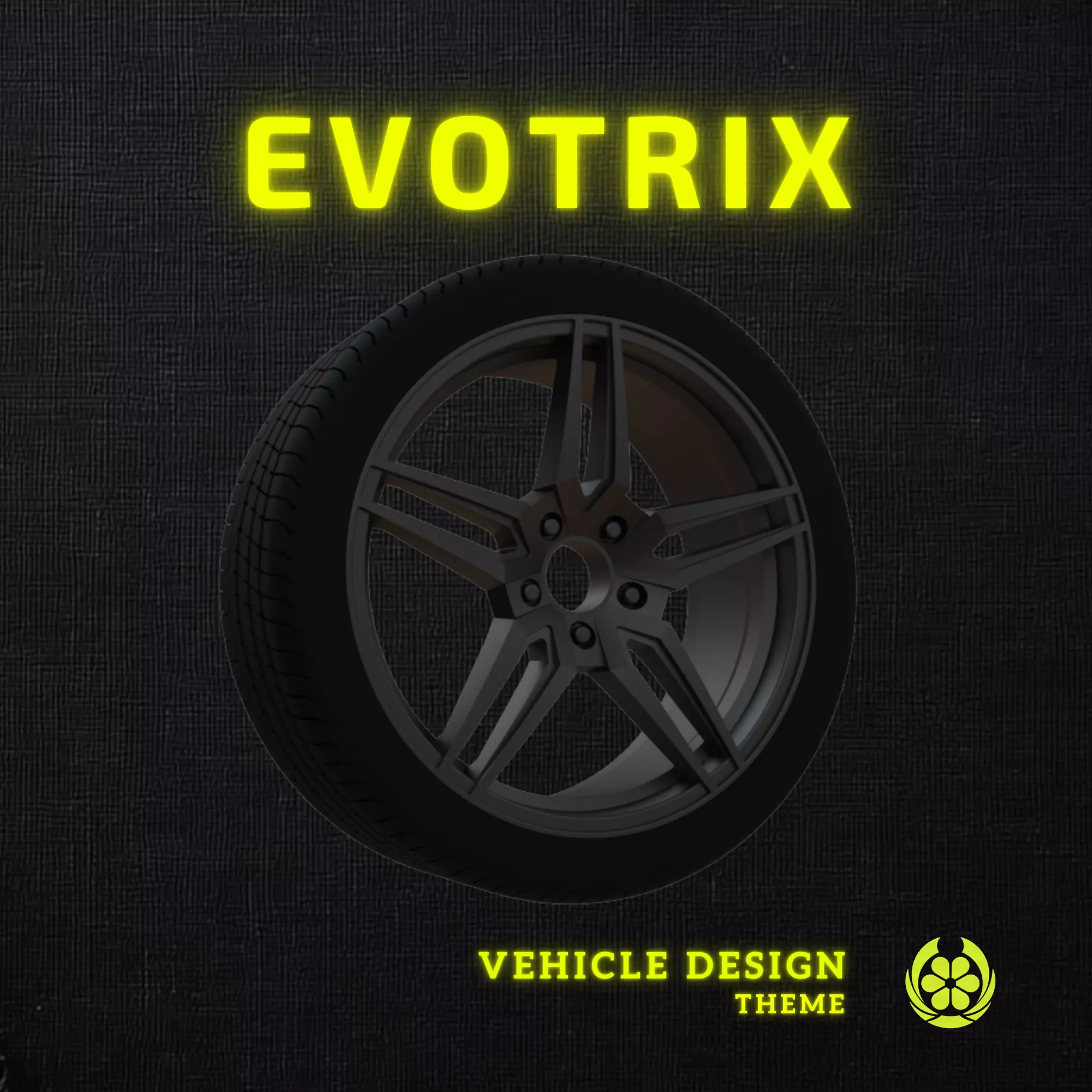 05 Enkei Victory Car Rim and Tire - 3D Print 3D print model