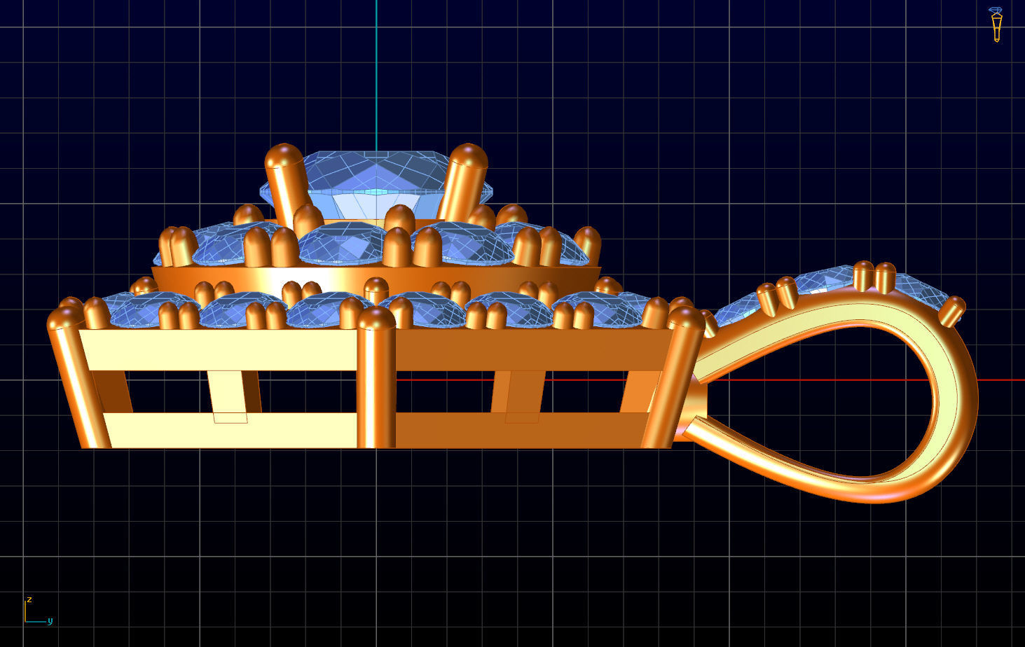 Diamond Pendant Free 3D print model_8