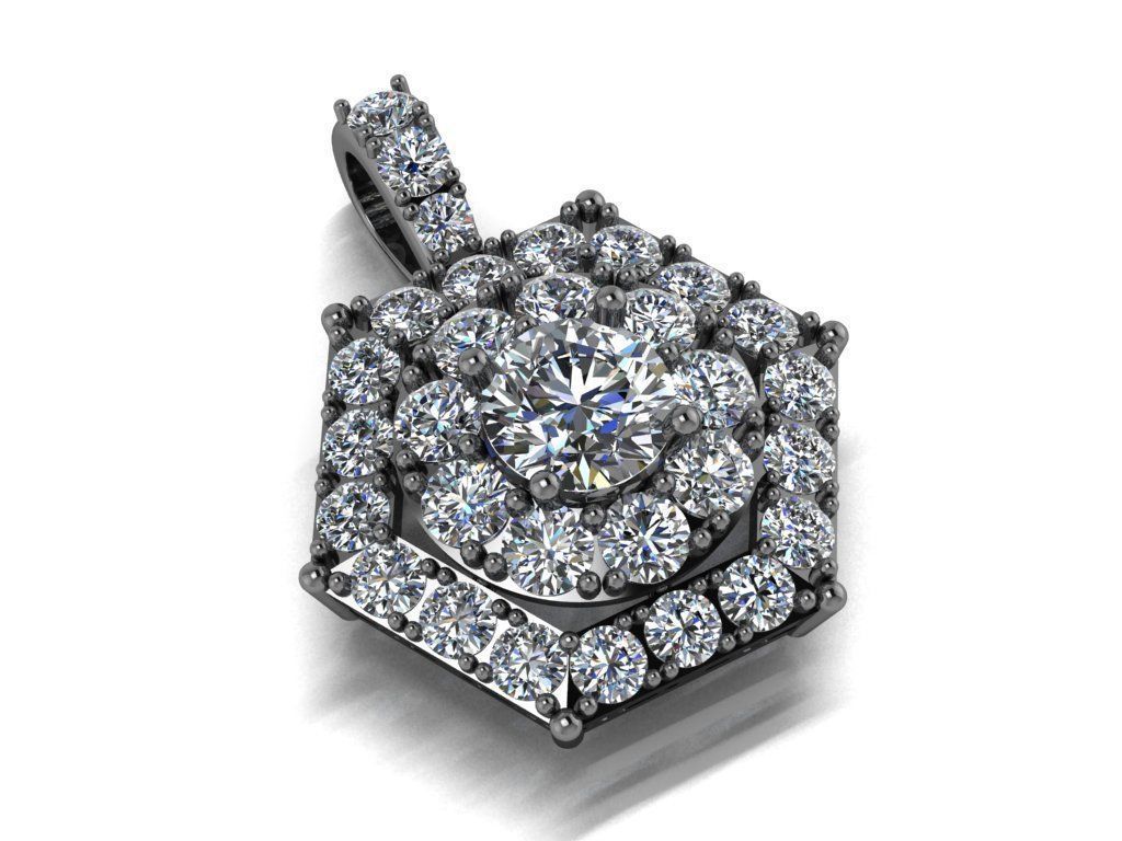 Diamond Pendant Free 3D print model_4