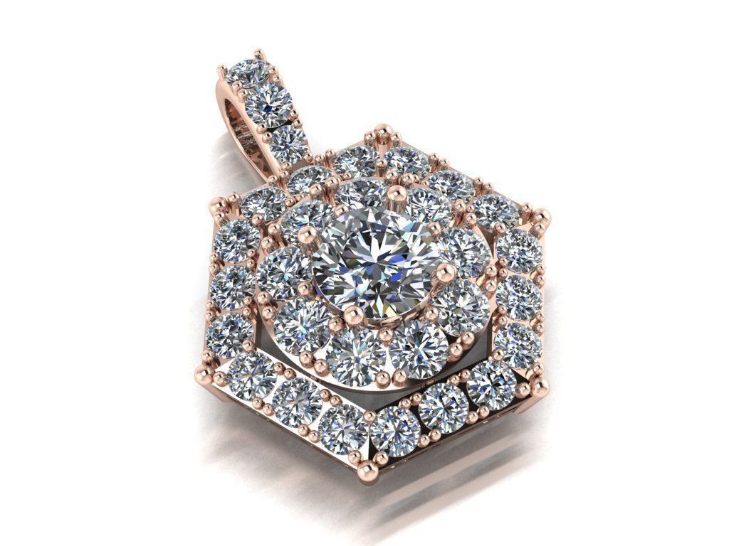 Diamond Pendant Free 3D print model_2