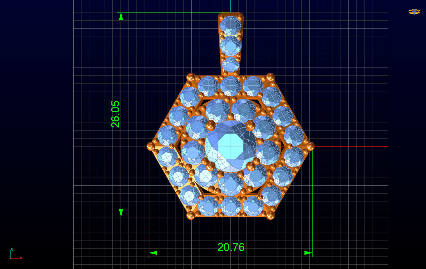 Diamond Pendant Free 3D print model_6