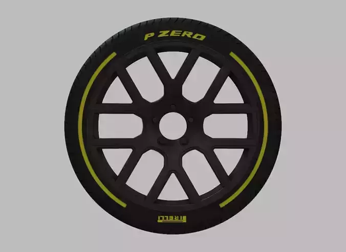 Miniature Enkei XM-6 Rim and Tire - 3d Print - No Textures