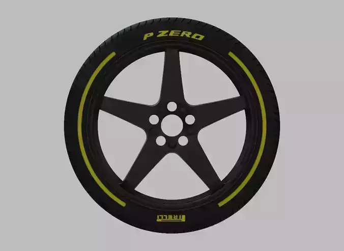 Miniature Enkei EV5 Rim and Tires - 3D Print - No Textures