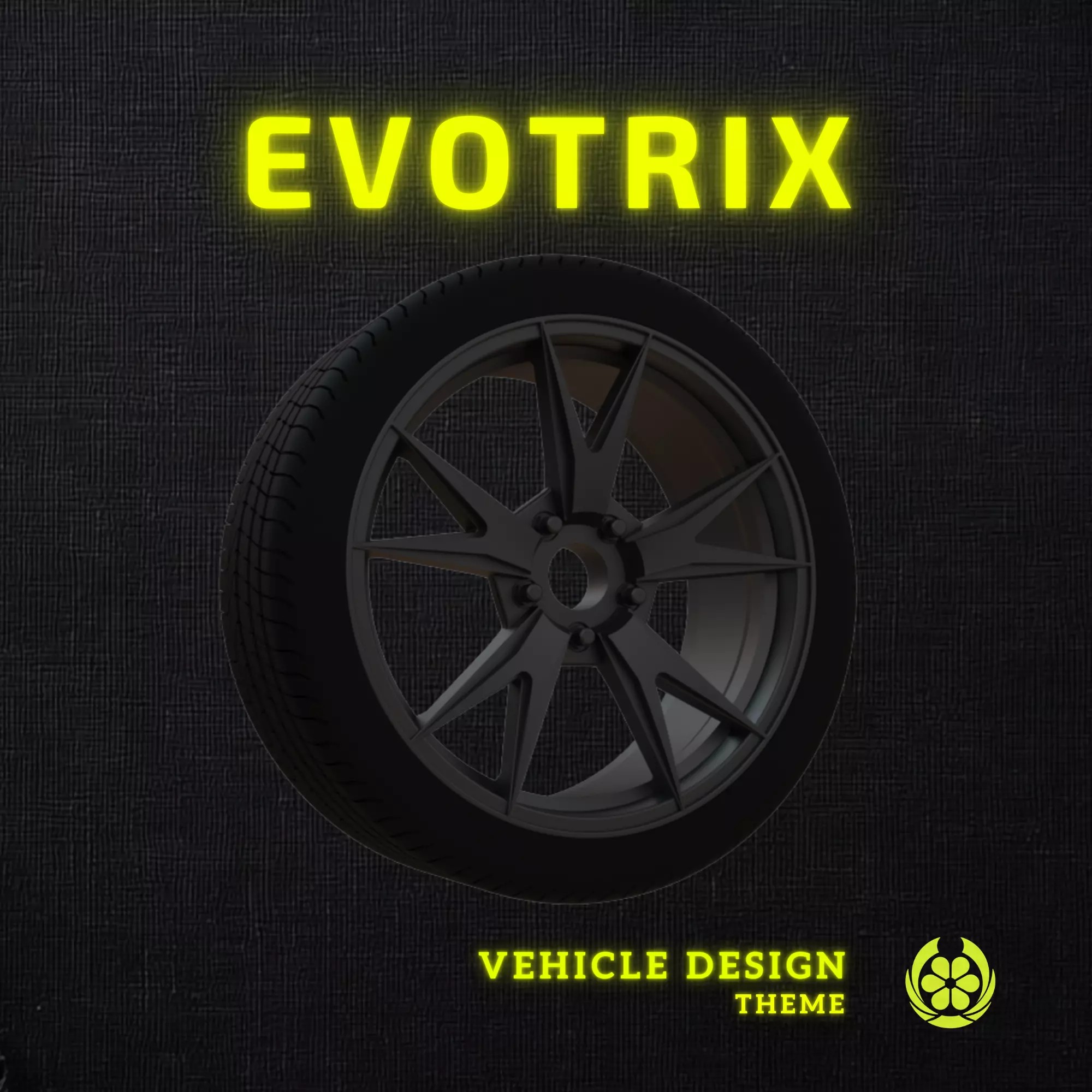 10 Enkei Phoenix Car Rim and Tire - 3D Print 3D print model