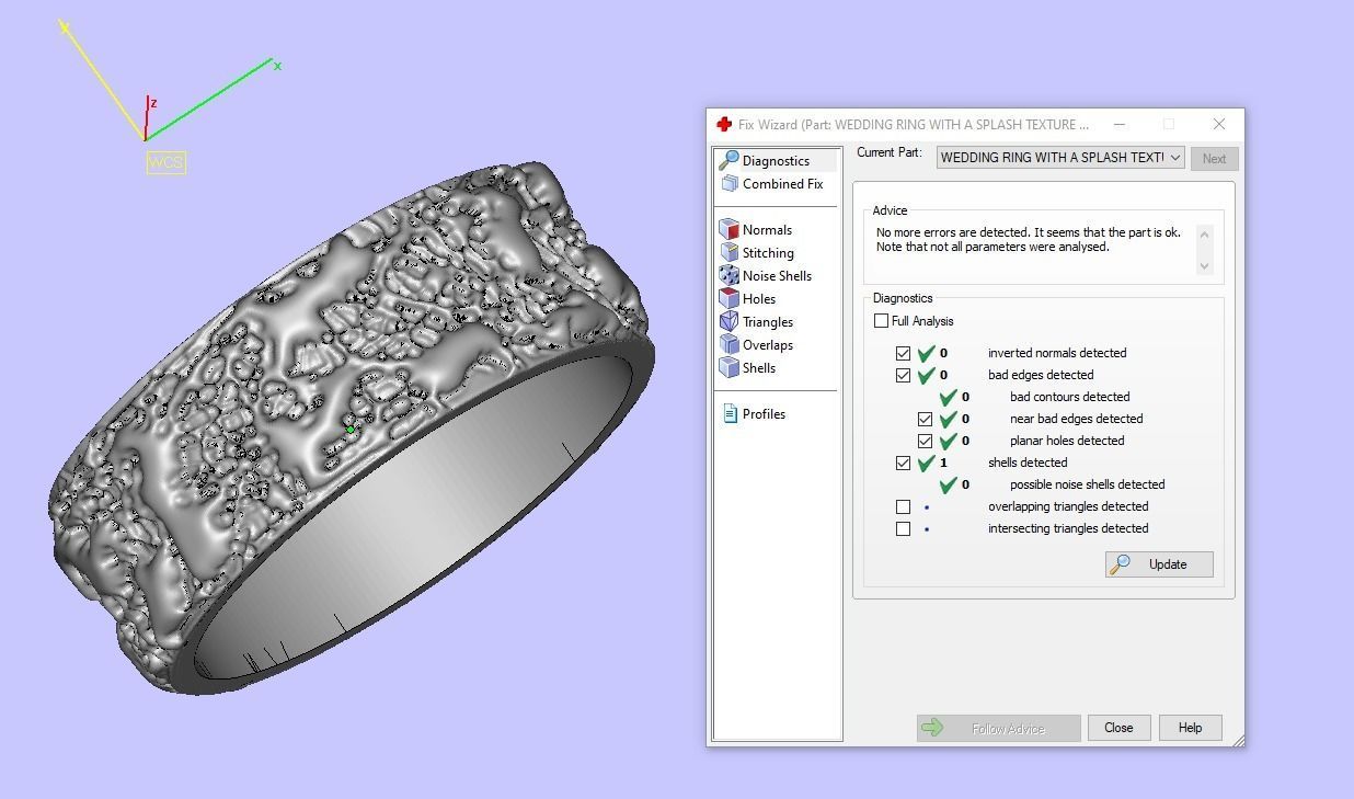 WEDDING RING WITH A SPLASH TEXTURE Printable Model 3D print model_7