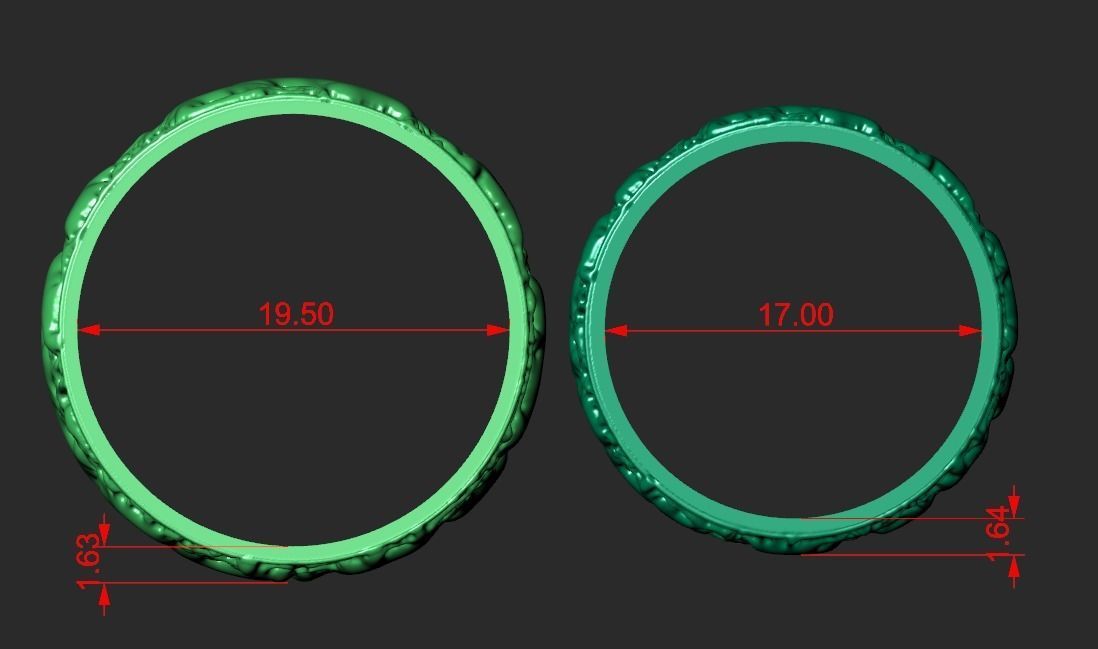 WEDDING RING WITH A SPLASH TEXTURE Printable Model 3D print model_3