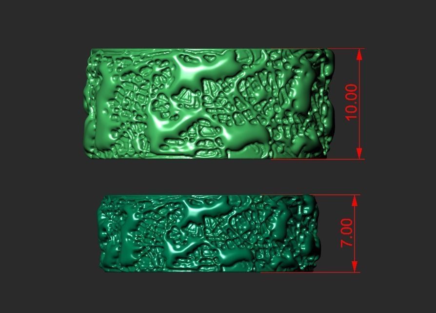 WEDDING RING WITH A SPLASH TEXTURE Printable Model 3D print model_2