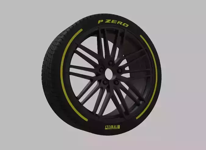 Miniature Enkei Phantom Rim and Tire - 3D Print - No Textures