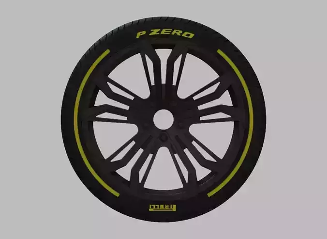 Miniature Enkei Vortex 5 Rim and Tire - 3D Print - No Textures