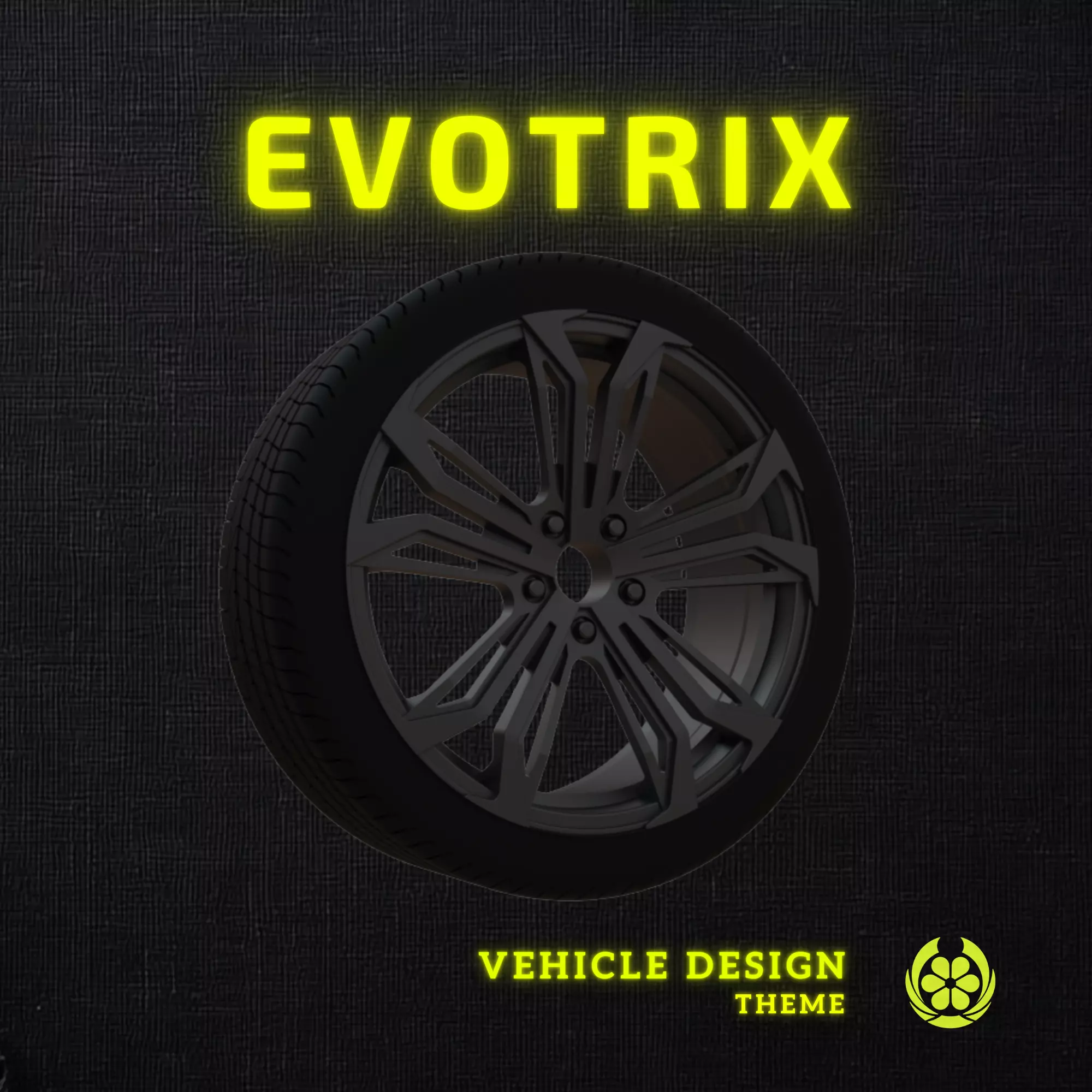 18 Enkei Vortex 5 Car Rim and Tire - 3D Print 3D print model