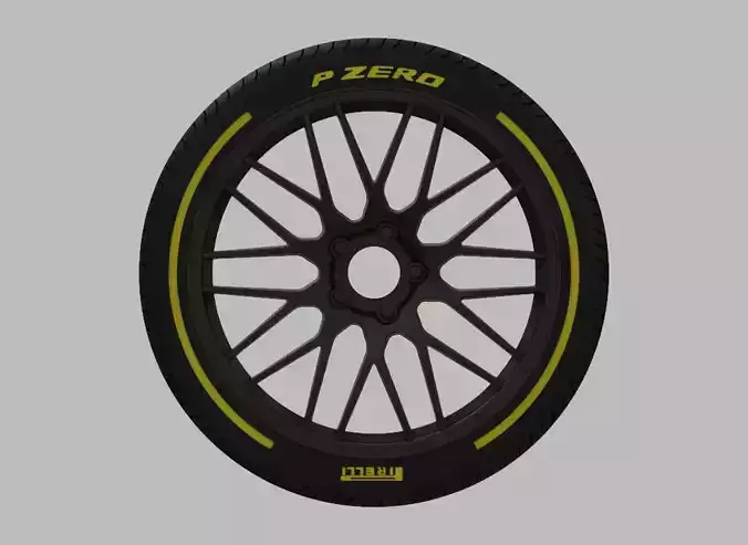 Miniature Enkei EKM3 Rim and Tire - 3D Print - No Textures