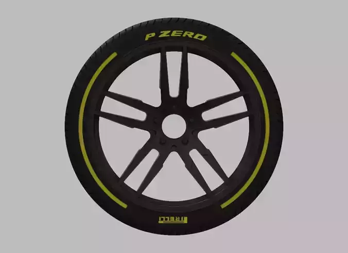 Miniature Enkei SS05 Rim and Tire - 3D Print - No Textures