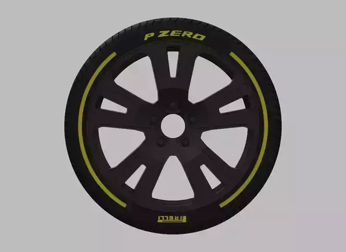 Miniature Enkei SVX Rim and Tire - 3D Print - No Textures