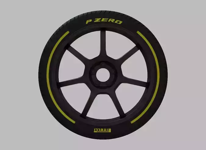 Miniature Enkei GT7 Rim and Tire - 3D Print - No Textures