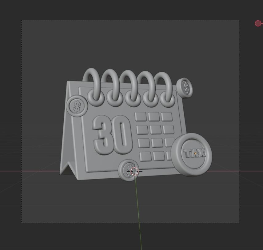 TAX 3d Illustration  Icon Pack 3D model_76