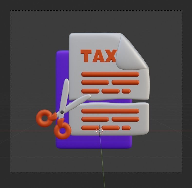 TAX 3d Illustration  Icon Pack 3D model_26