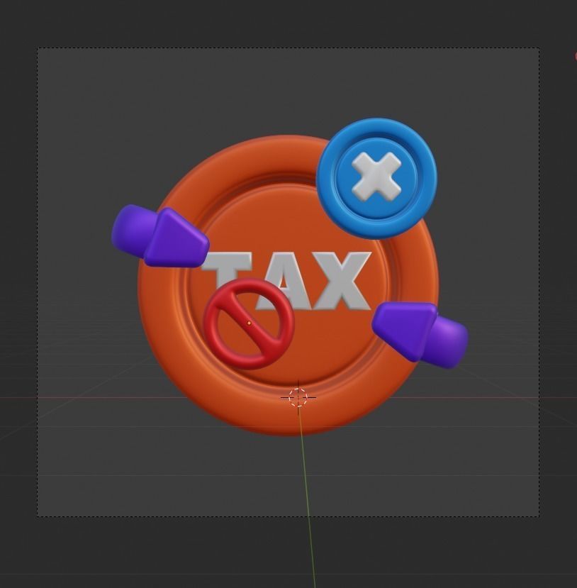 TAX 3d Illustration  Icon Pack 3D model_19