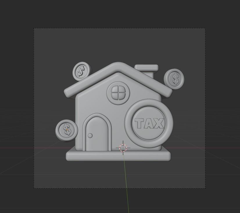 TAX 3d Illustration  Icon Pack 3D model_6