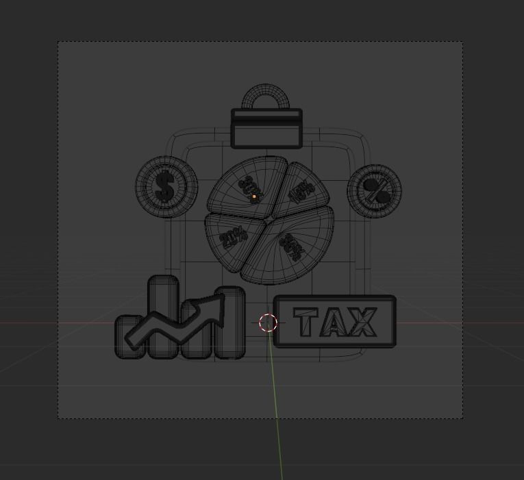 TAX 3d Illustration  Icon Pack 3D model_85