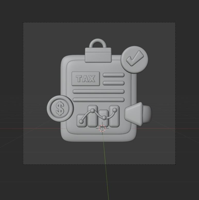 TAX 3d Illustration  Icon Pack 3D model_39