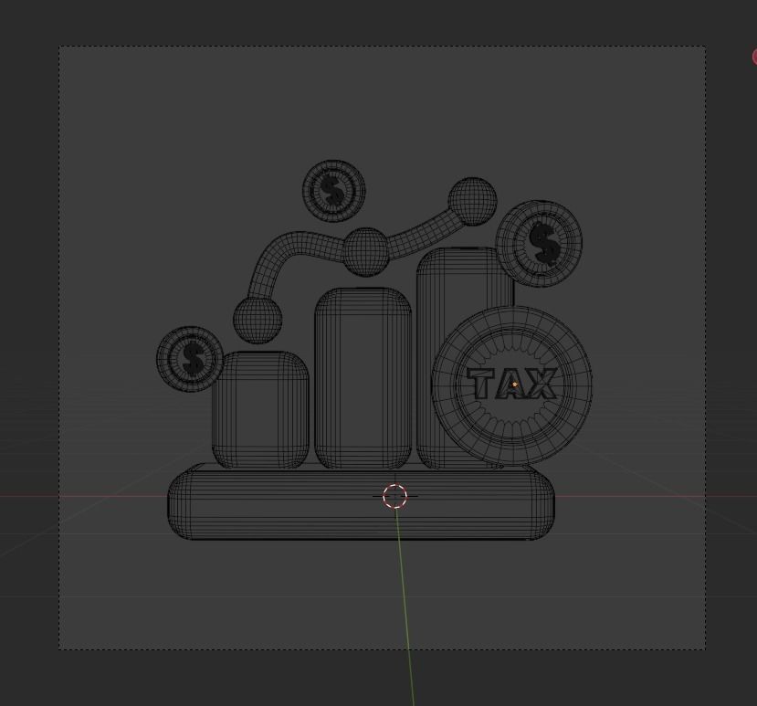 TAX 3d Illustration  Icon Pack 3D model_16
