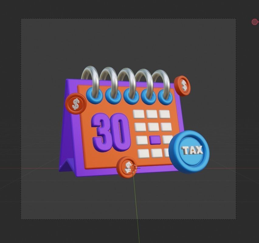 TAX 3d Illustration  Icon Pack 3D model_78