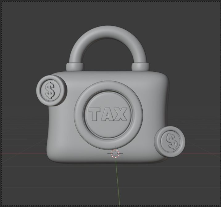 TAX 3d Illustration  Icon Pack 3D model_20