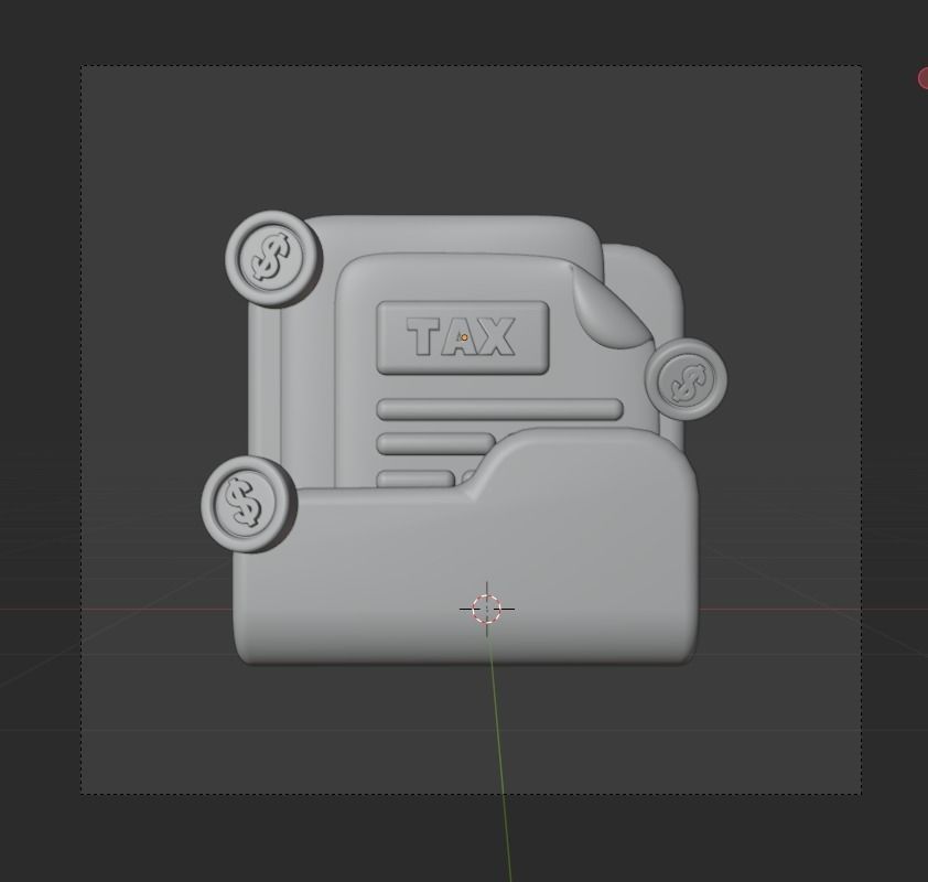 TAX 3d Illustration  Icon Pack 3D model_29