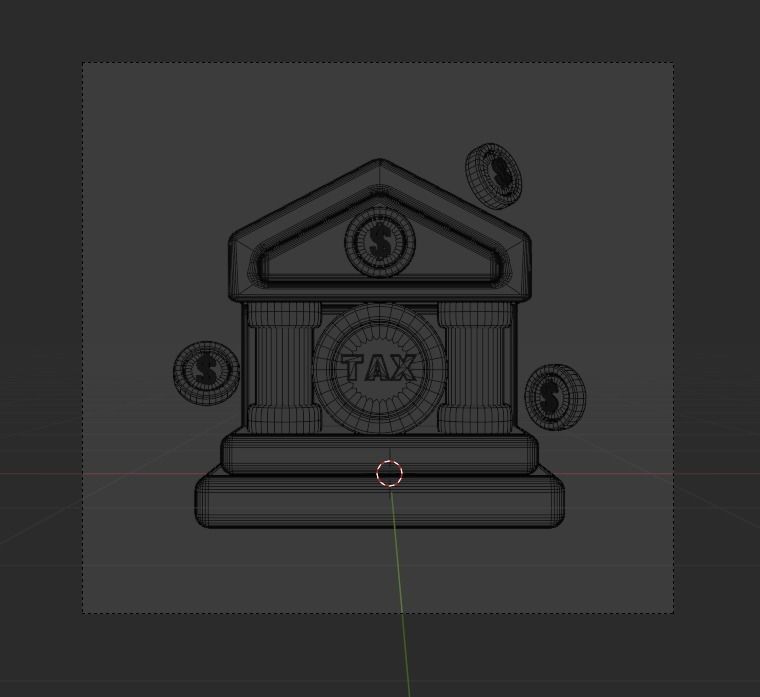 TAX 3d Illustration  Icon Pack 3D model_43