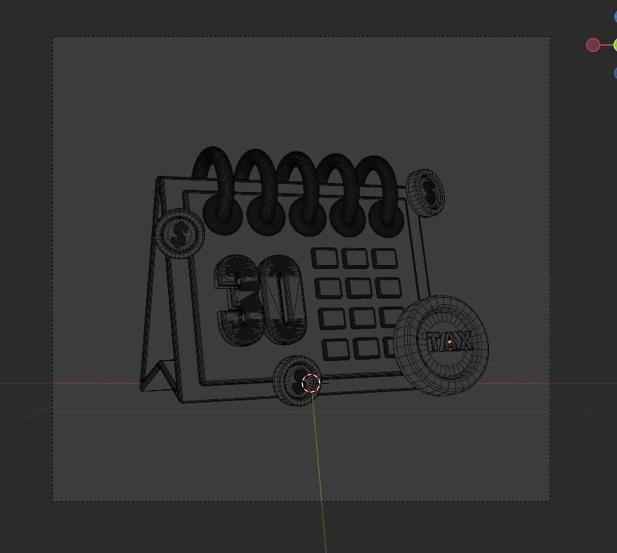 TAX 3d Illustration  Icon Pack 3D model_77