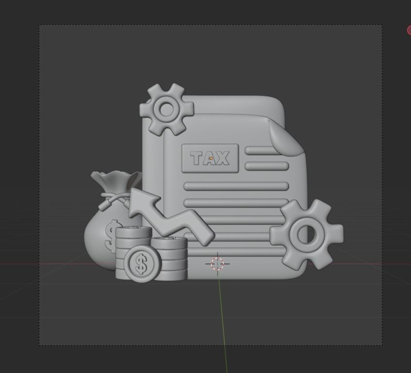 TAX 3d Illustration  Icon Pack 3D model_89